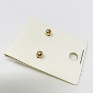 5mm Round Ball Stud Earrings - Gold Tone